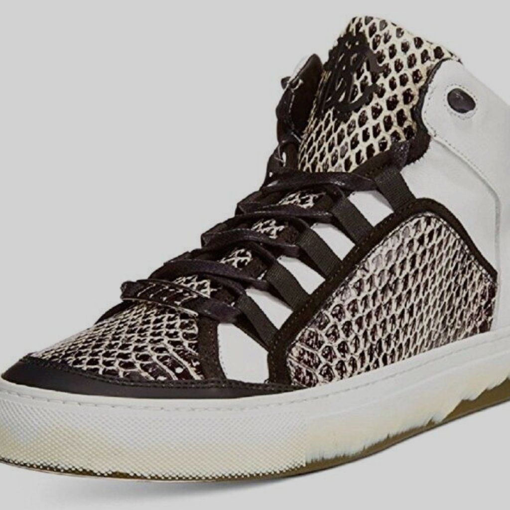 Roberto Cavalli Men's Willy A Sneak Print High-Top Us 7 Eu 40